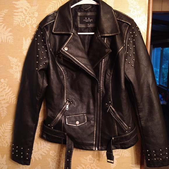 LA Coalition leather studded jacket - Picture 2 of 6